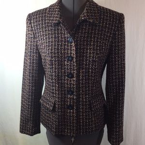 Danielle Martin Jacket Women Size 8 Multi Colored Tweed